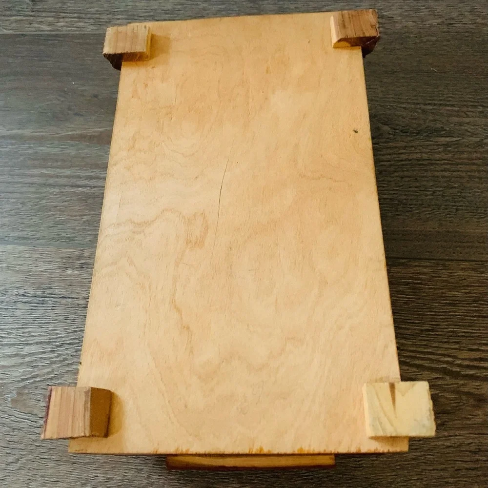 Wooden box with mirror